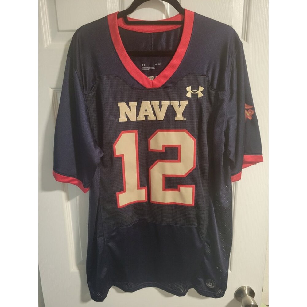#12 Navy / USMC, Under Armour Game Replica Jersey, Navy, Men's Large